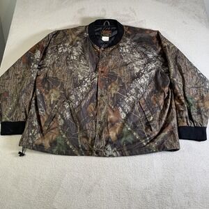 Stearns Jacket Mens 2XL Brown Camo Satin Bomber Insulated Hunting Outdoor H780